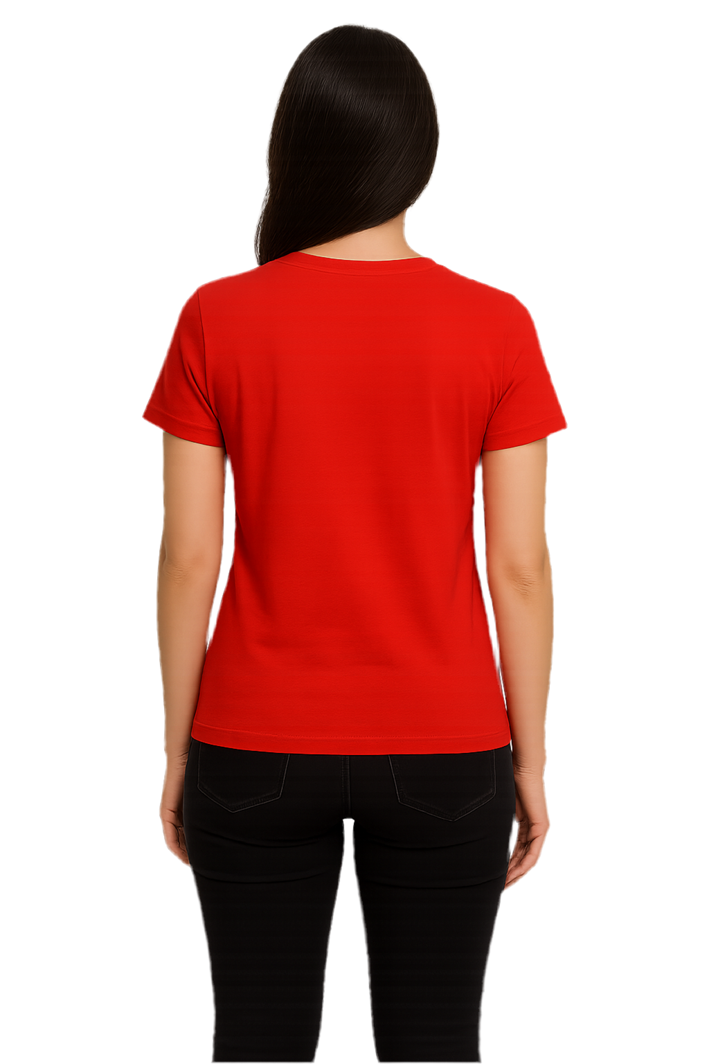 Red Printed Short Sleeved Tunic top