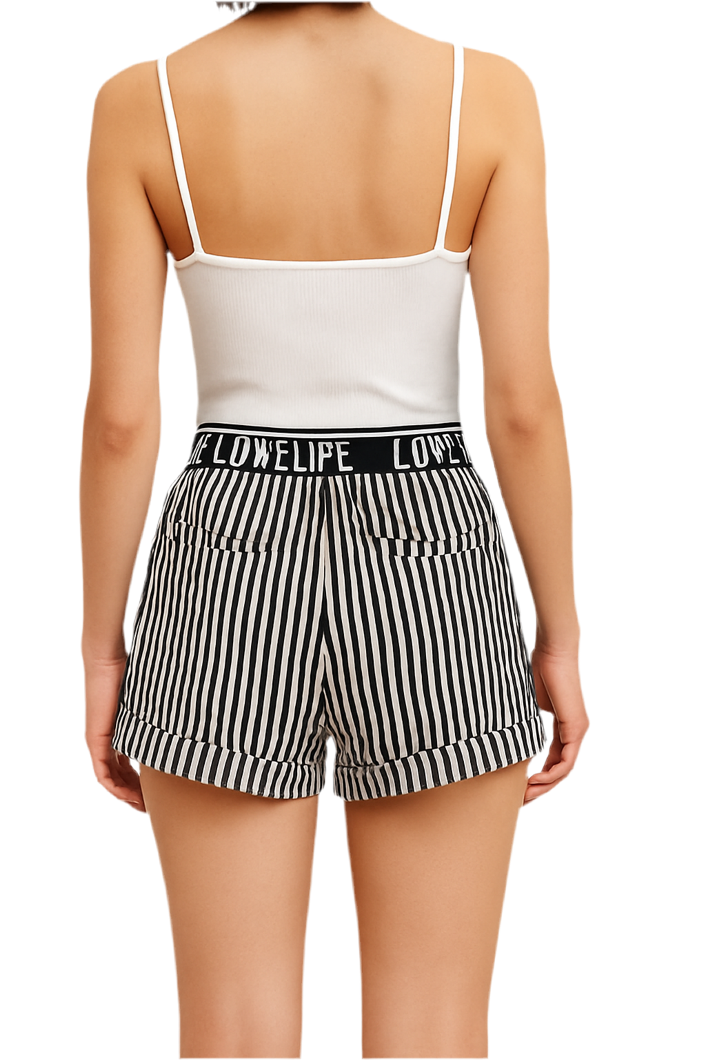 Highwaisted striped shorts
