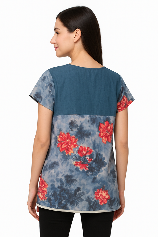 Could shoulder printed top