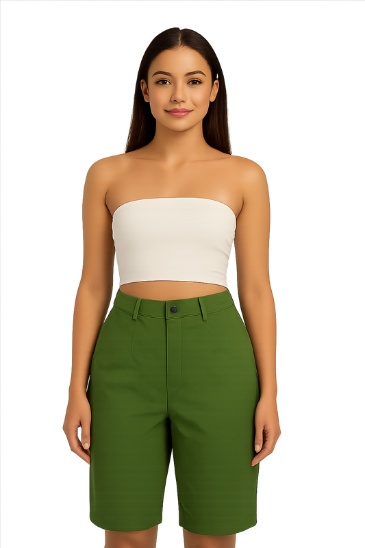 Highwaisted long length shorts